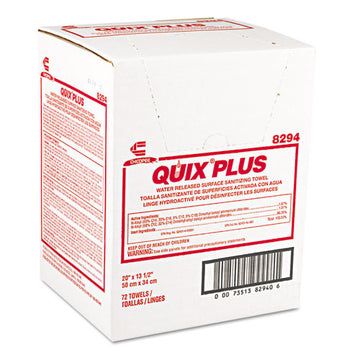 Chix® Quix Plus Cleaning And Sanitizing Towels, 13 1-2 X 20, Pink, 72-carton freeshipping - TVN Wholesale